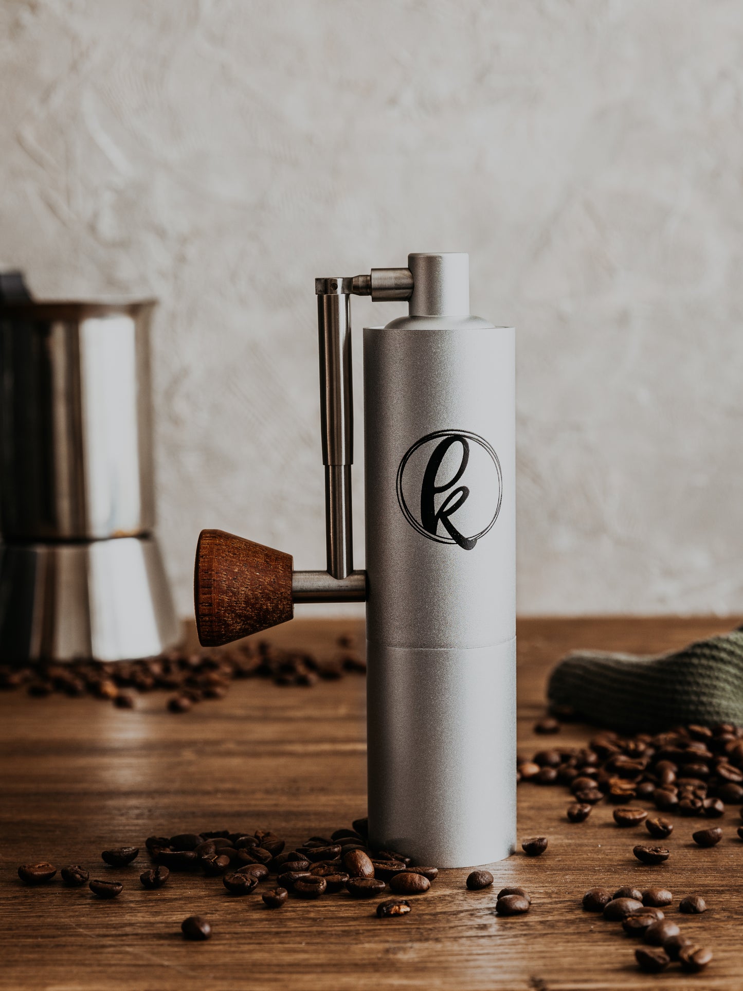Komona® manuelle Kaffeemühle mit Edelstahl-Mahlwerk - B-Ware