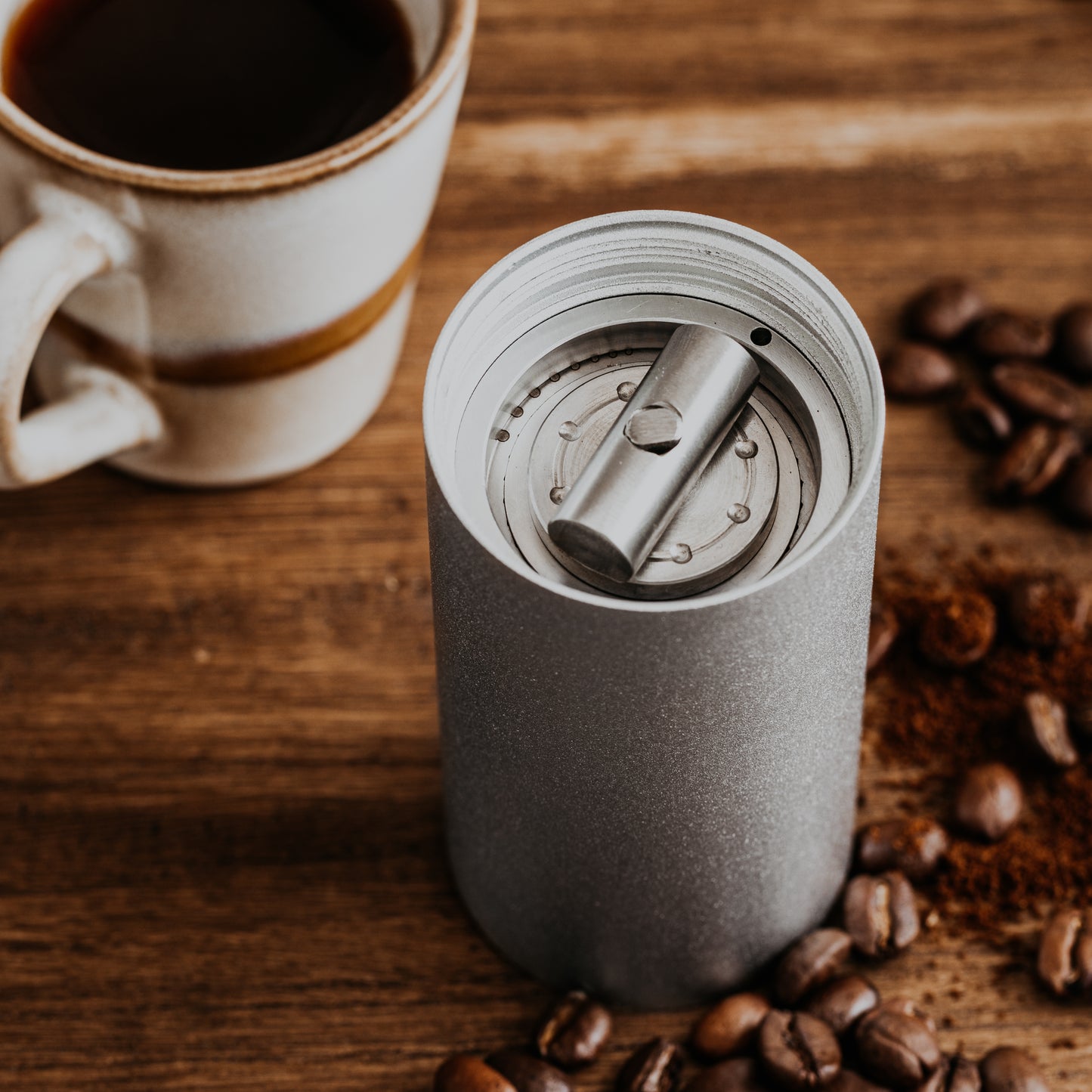 Komona® manuelle Kaffeemühle mit Edelstahl-Mahlwerk - B-Ware