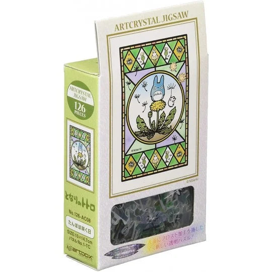 Puzzle Buntglas-Optik 126 Teile - Blühender Löwenzahn – Mein Nachbar Totoro
