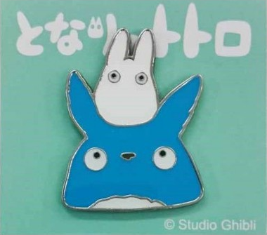 Ansteck-Pin blauer und weißer Totoro