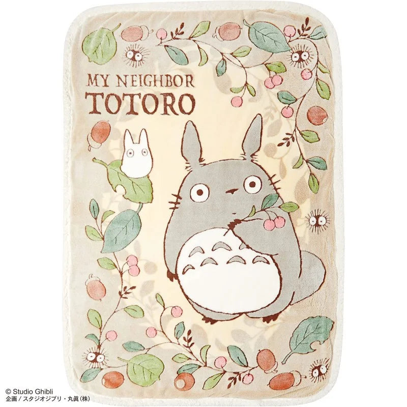 Decke Totoro mit Blumen 100 x 140 cm - Mein Nachbar Totoro