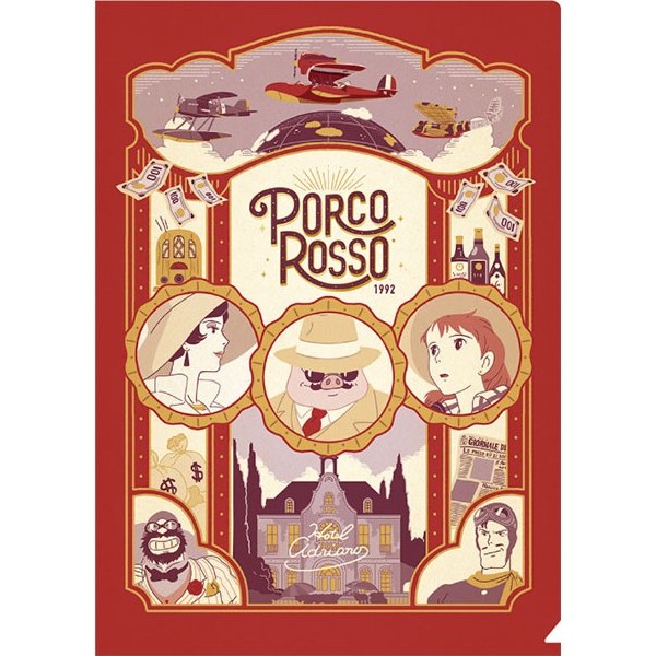 Klarsichthülle Din A4 Deko-Art - Porco Rosso
