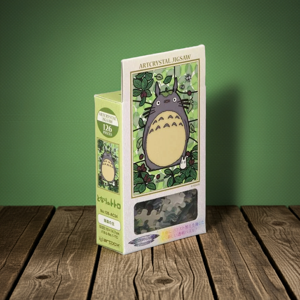 Puzzle Buntglas-Optik 126 Teile - Grauer Totoro - Mein Nachbar Totoro