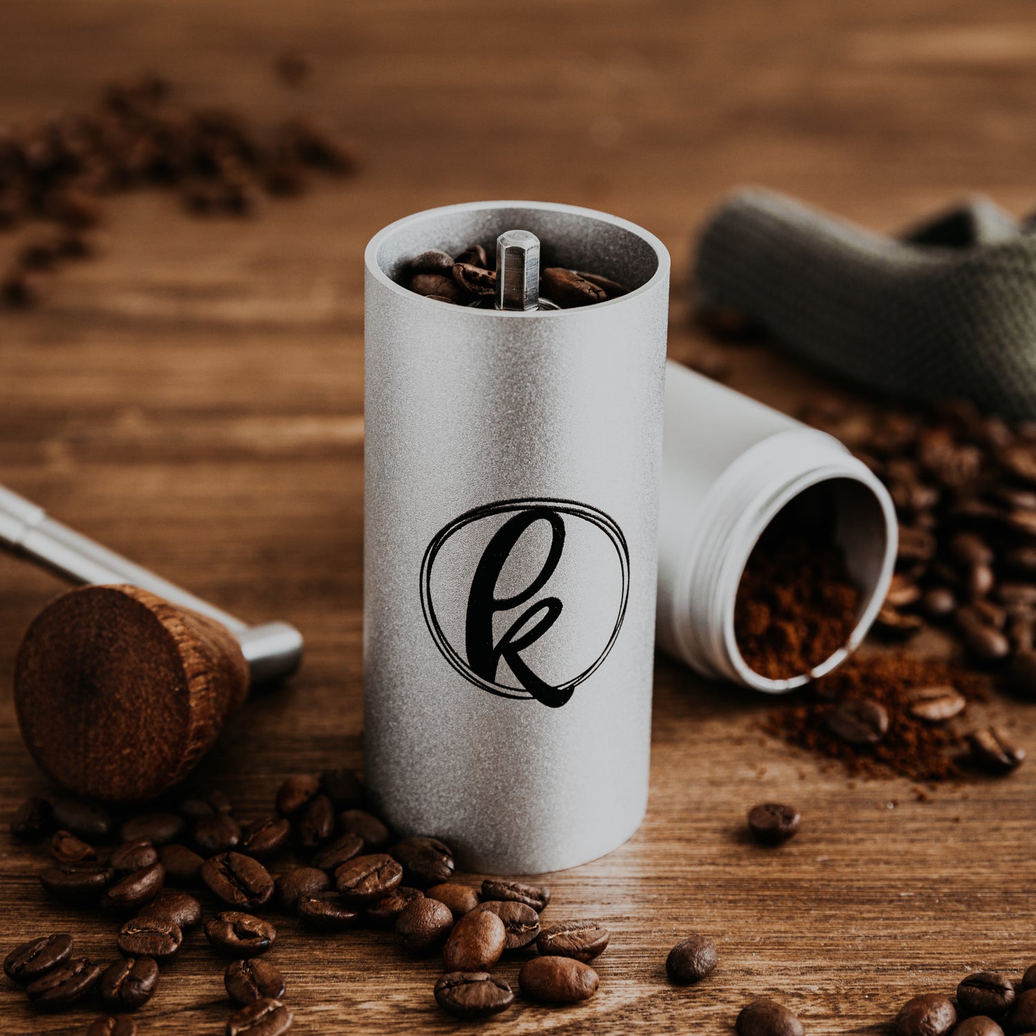 Komona® manuelle Kaffeemühle mit Edelstahl-Mahlwerk - B-Ware