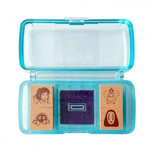Mini-Stempel-Set Blau Chihiro im Zug (4-teilig) – Chihiro's Reise ins Zauberland