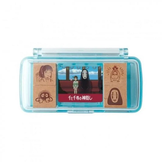 Mini-Stempel-Set Blau Chihiro im Zug (4-teilig) – Chihiro's Reise ins Zauberland