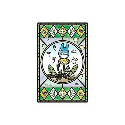 Puzzle Buntglas-Optik 126 Teile - Blühender Löwenzahn – Mein Nachbar Totoro