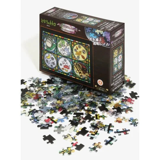 Puzzle Buntglas-Optik 208 Teile Charaktergalerie - Mein Nachbar Totoro