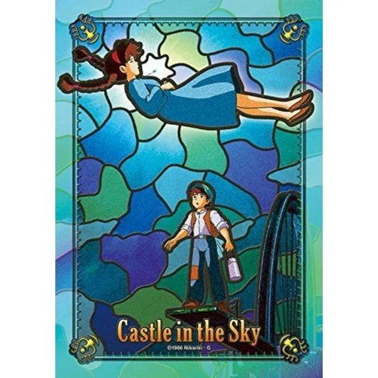 Puzzle Buntglas-Optik 208 Teile Wunderstrahlen – Das Schloss im Himmel