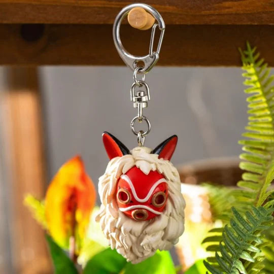 Schlüsselanhänger San's Maske & Kodama – Prinzessin Mononoke