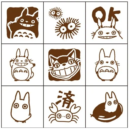 Mini-Stempel-Set Charaktere (9-teilig) - Mein Nachbar Totoro