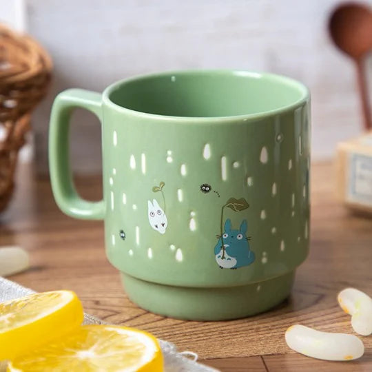 Tasse bunt geprägt - Totoro mit Regenschirm - Mein Nachbar Totoro