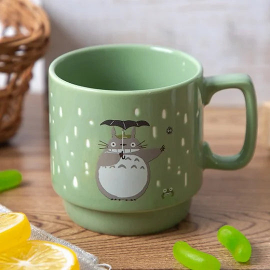 Tasse bunt geprägt - Totoro mit Regenschirm - Mein Nachbar Totoro
