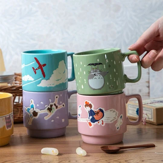 Tasse bunt geprägt - Wäsche Tag mit Rübe - Das wandelnde Schloss