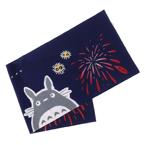 Tenugui Feuerwerk mit grauem Totoro