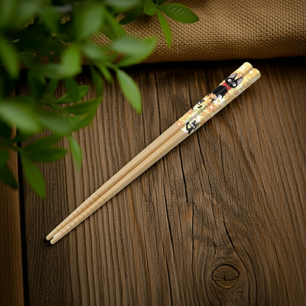 Essstäbchen 21 cm Jiji mit Blumen (Gelb) – Kiki’s Lieferservice