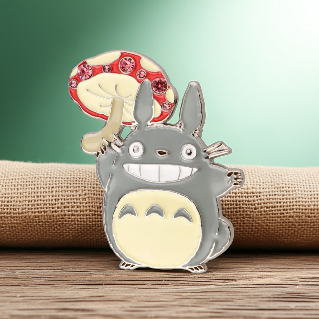 Brosche Totoro mit Fliegenpilz - Mein Nachbar Totoro